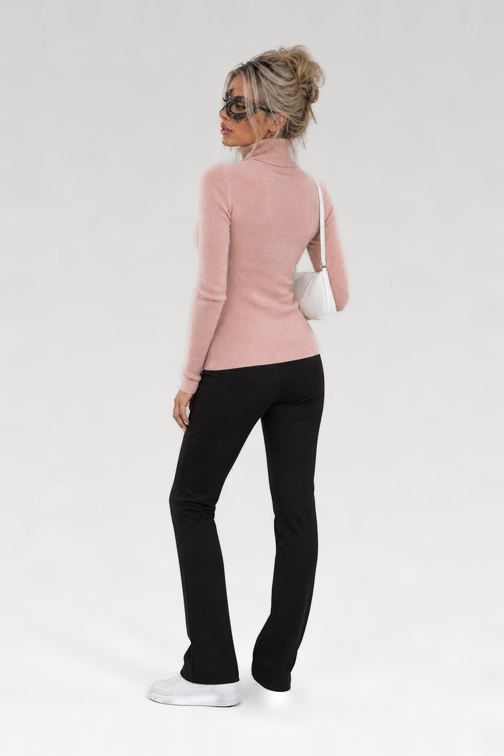 Pull col roulé en laine mérinos
