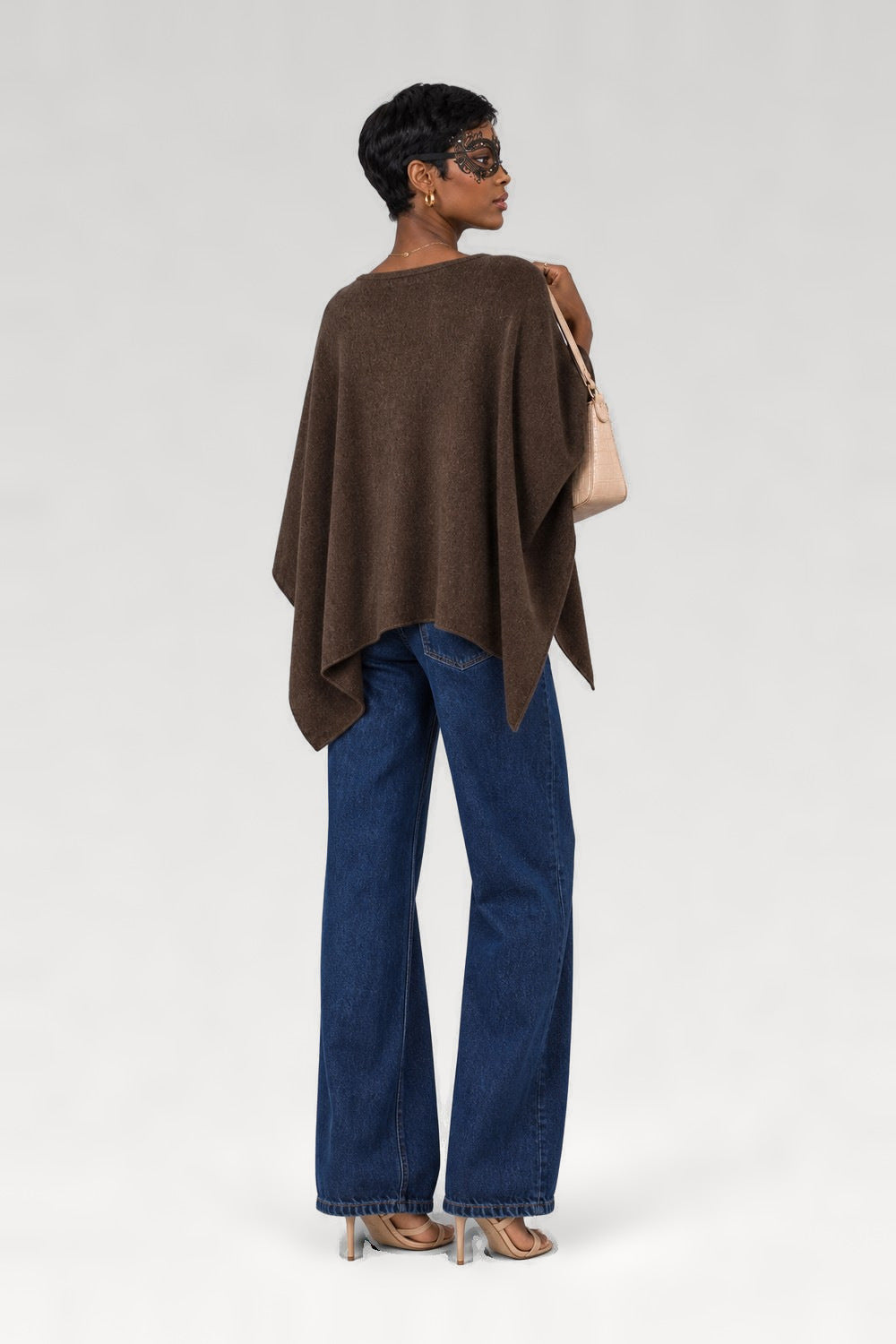 Pull cape manches chauve-souris