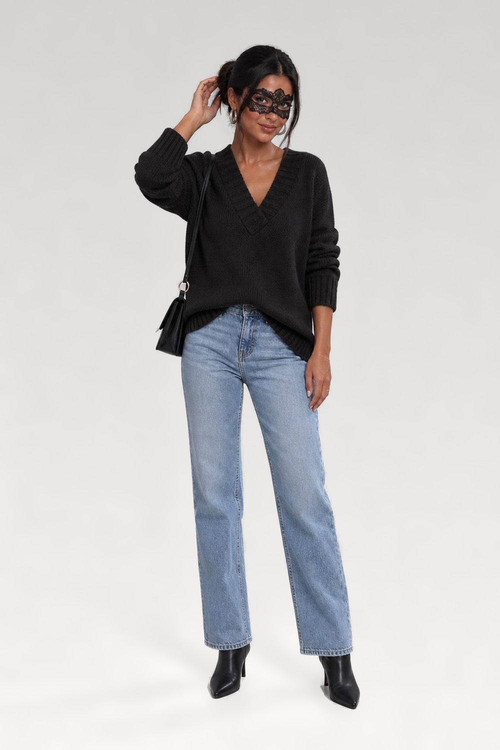 Pull col V en tricot