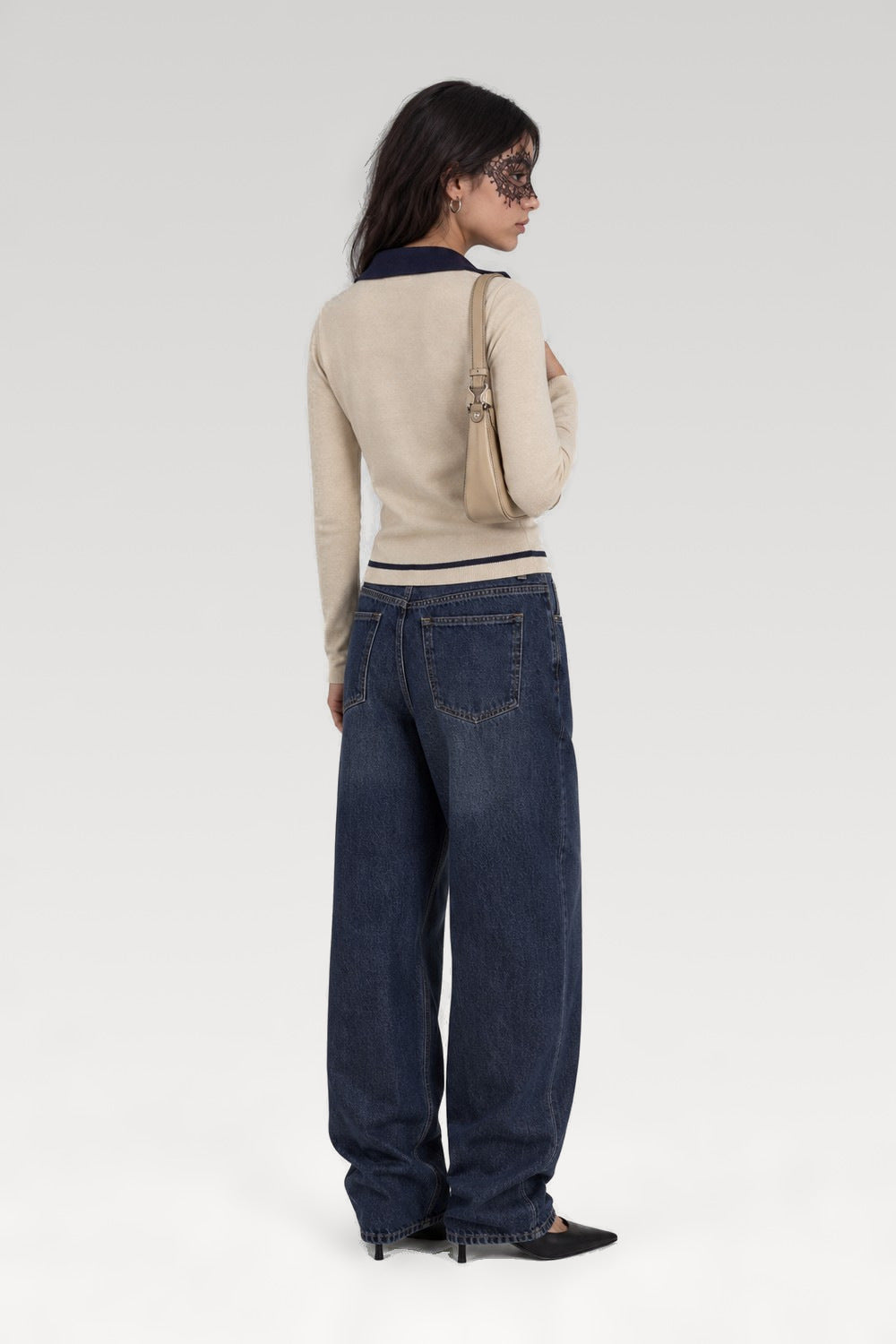 Pull col polo en maille