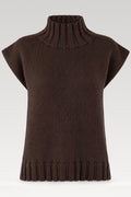 Pull sans manches col roulé