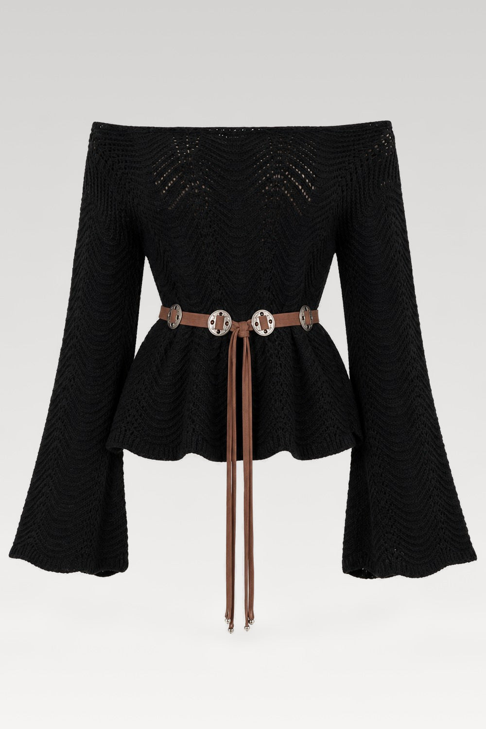 Pull épaules dénudées en dentelle