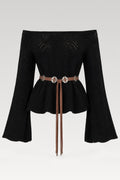 Pull épaules dénudées en dentelle