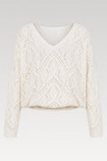 Pull court en pointelle
