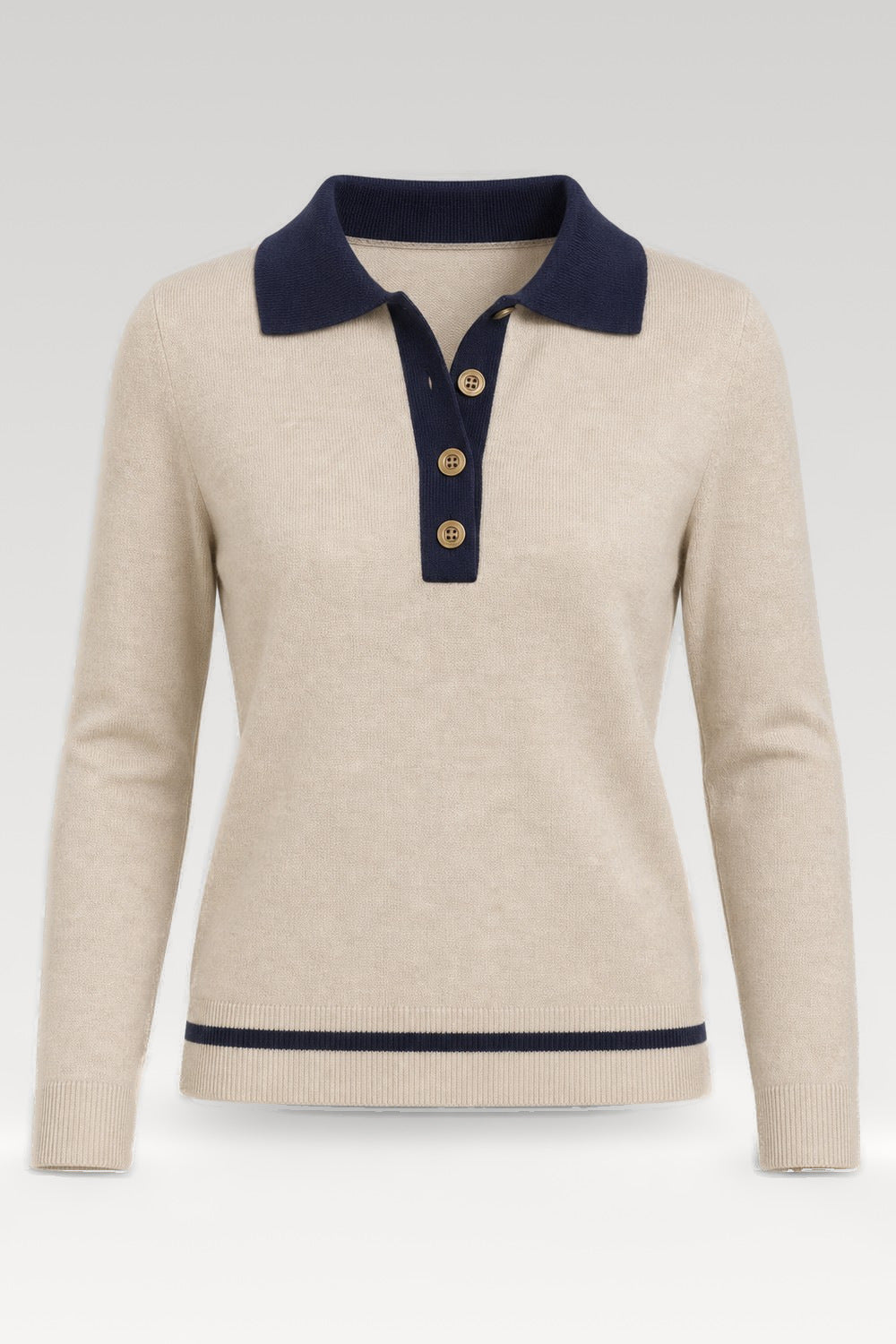 Pull col polo en maille