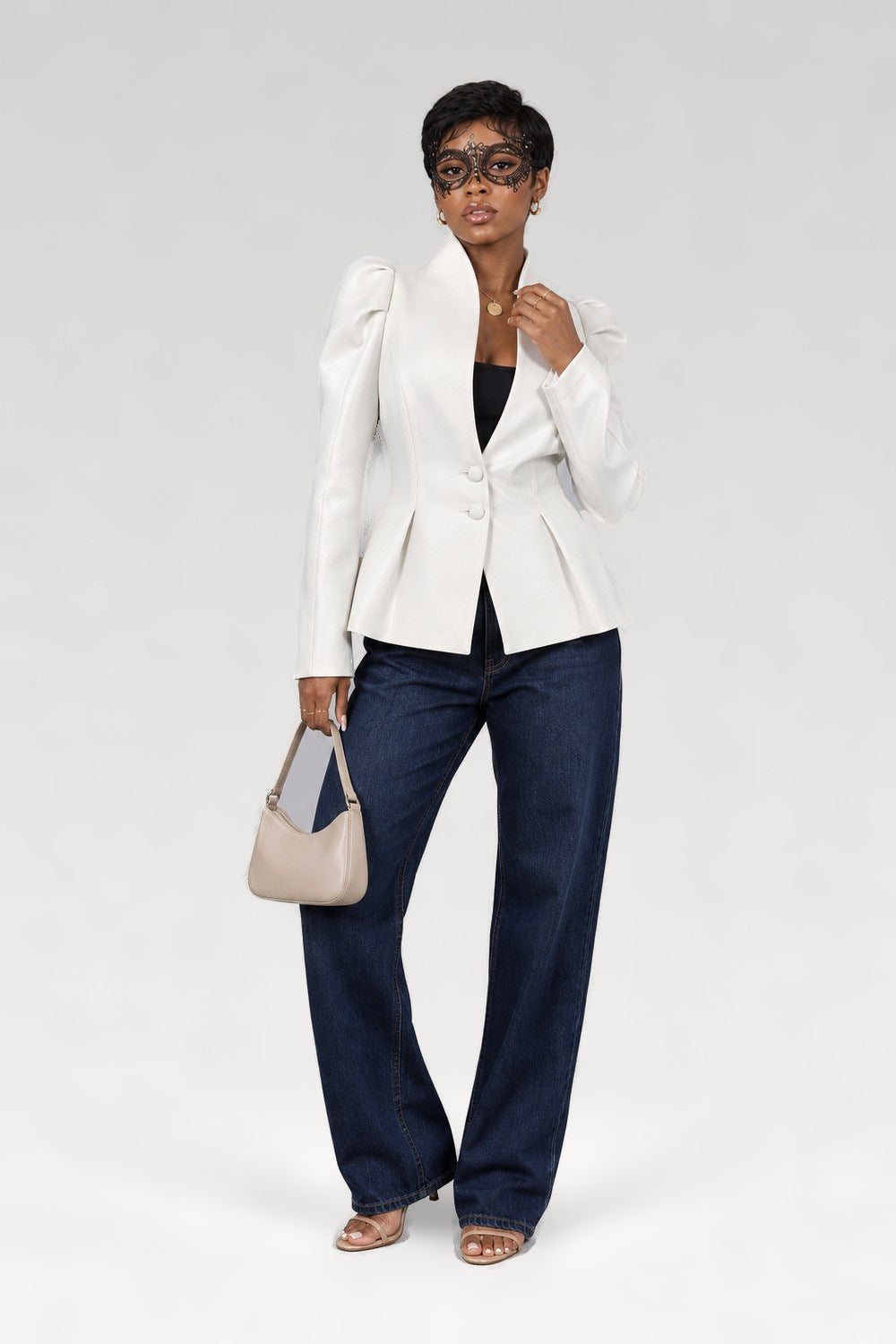 Veste cintrée col montant coupe A