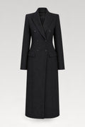 Blazer long noir double boutonnage