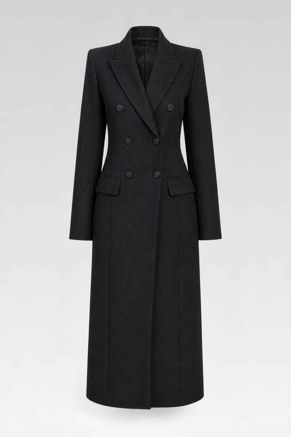 Blazer long noir double boutonnage